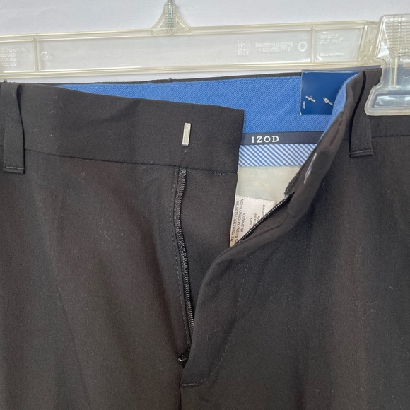 NWT Izod Boys Black Flat Front Stretch Devant Plat Extensible Dress Pants - Picture 5 of 6
